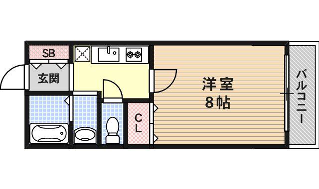 NKプライム(1K/4階)の間取り写真