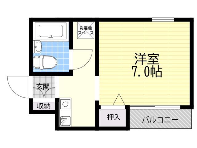 十三ホワイティ(1K/3階)の間取り写真