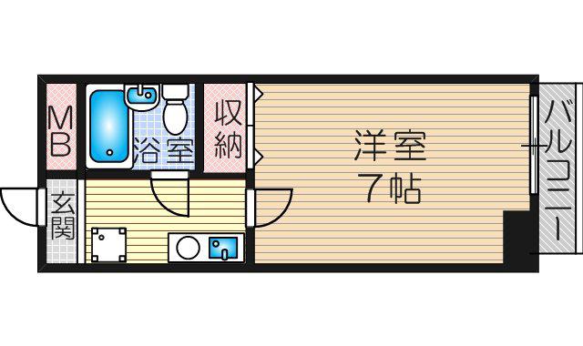 ロジュマン芙蓉(1K/4階)の間取り写真