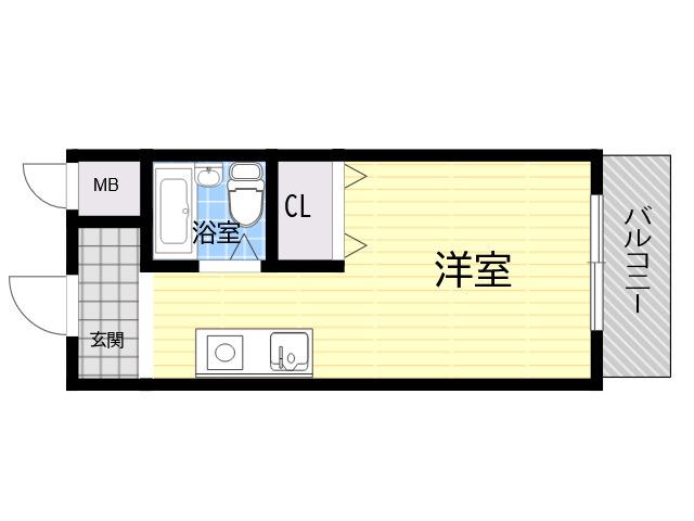 メゾンドセジュール(ワンルーム/5階)の間取り写真