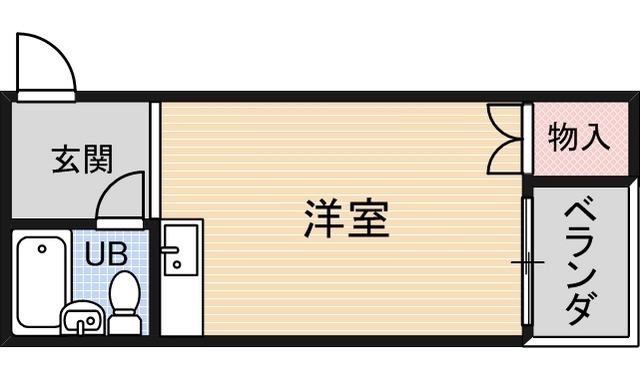 パシフィックヴィラ塚本(1DK/2階)の間取り写真