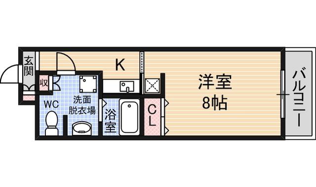 レオパレス大城(1K/5階)の間取り写真