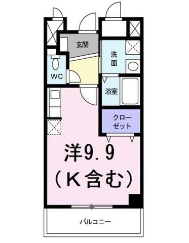 RIO加島(ワンルーム/1階)の間取り写真