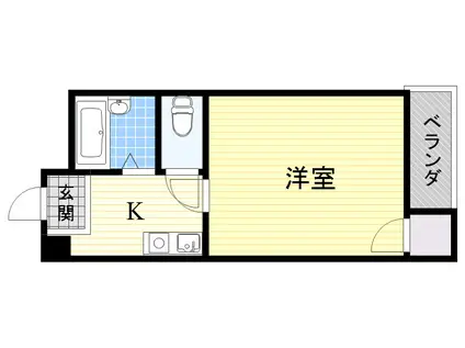 マンションスイーダー(1K/4階)の間取り写真