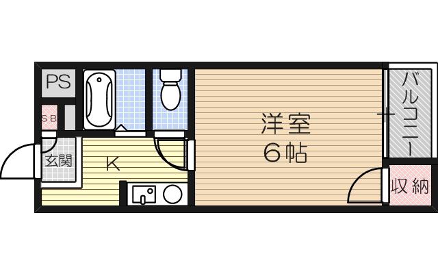 マンションスイーダー(1K/2階)の間取り写真