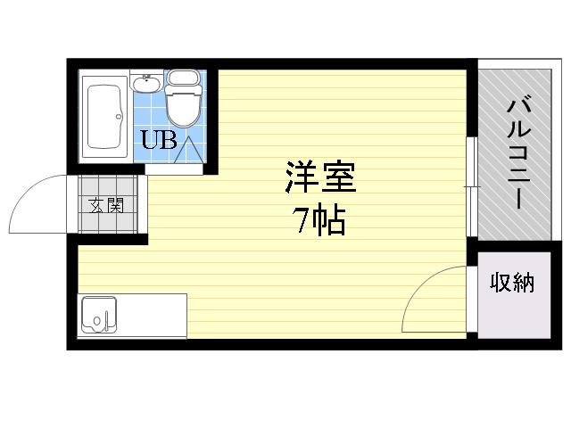 ハイムクロード2(ワンルーム/4階)の間取り写真
