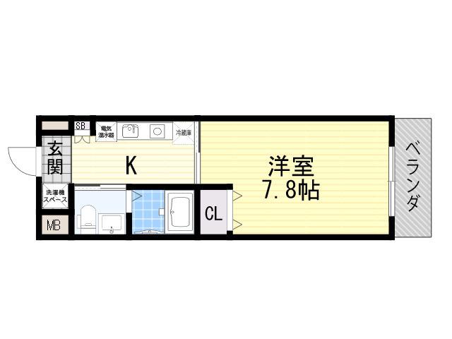 ETERNO YOSHIDA(1K/4階)の間取り写真