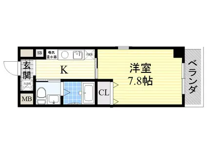 ETERNO YOSHIDA(1K/8階)の間取り写真