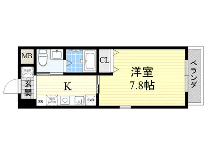 ETERNO YOSHIDA(1K/7階)の間取り写真