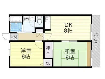 シティハイムフラッツエン(2LDK/2階)の間取り写真