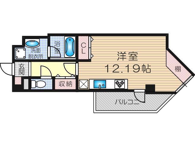 HOTAKA(ワンルーム/5階)の間取り写真