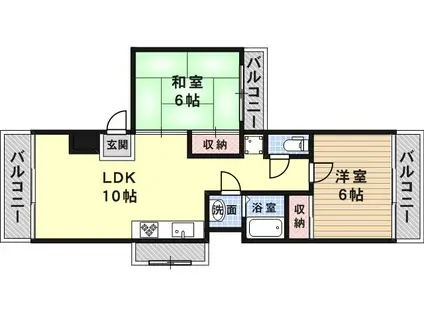 木川ドリームハイツ(2LDK/5階)の間取り写真