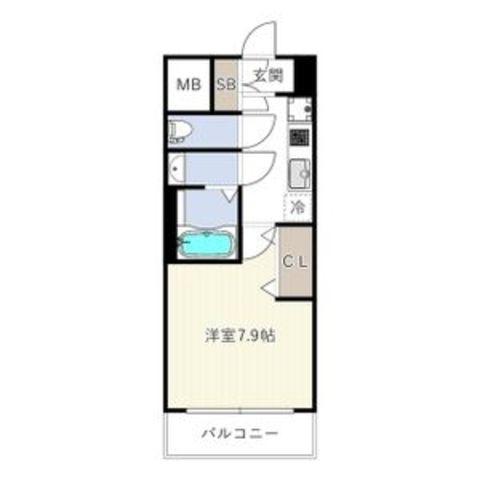 ES-GRANDE大阪 CITY AVENUE(1K/4階)の間取り写真