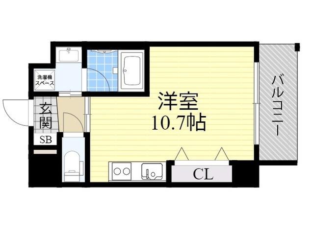 ドルチェヴィータ新大阪(ワンルーム/6階)の間取り写真
