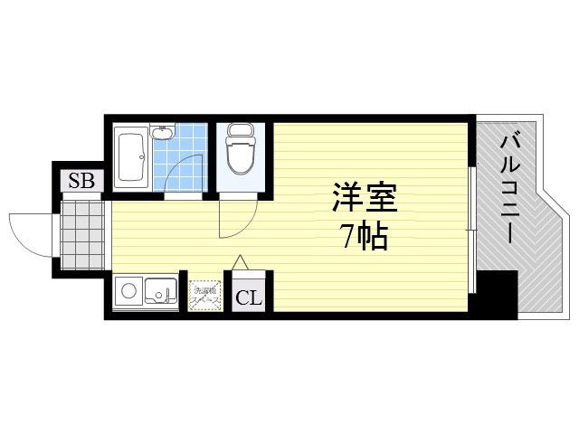 シンセリティ野中(ワンルーム/5階)の間取り写真