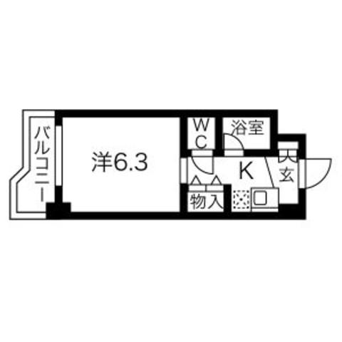 シンセリティ野中(ワンルーム/7階)の間取り写真
