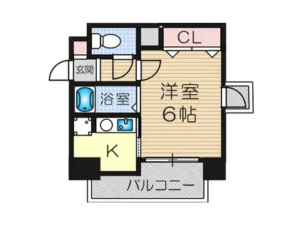 ユニテック十三(1K/6階)の間取り写真