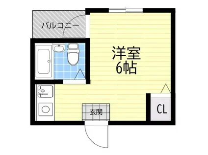 インペリアルスイートコーニッシュ(ワンルーム/1階)の間取り写真