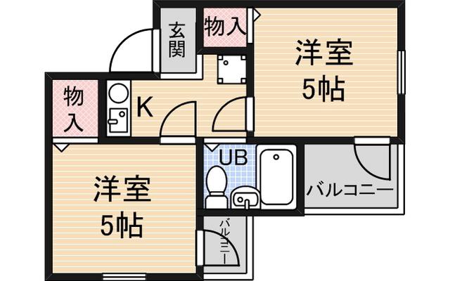 インペリアルスイートコーニッシュ(2K/4階)の間取り写真