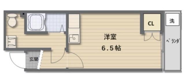 あじさい7(ワンルーム/4階)の間取り写真