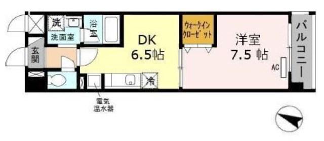 サン・ドミール(1DK/3階)の間取り写真