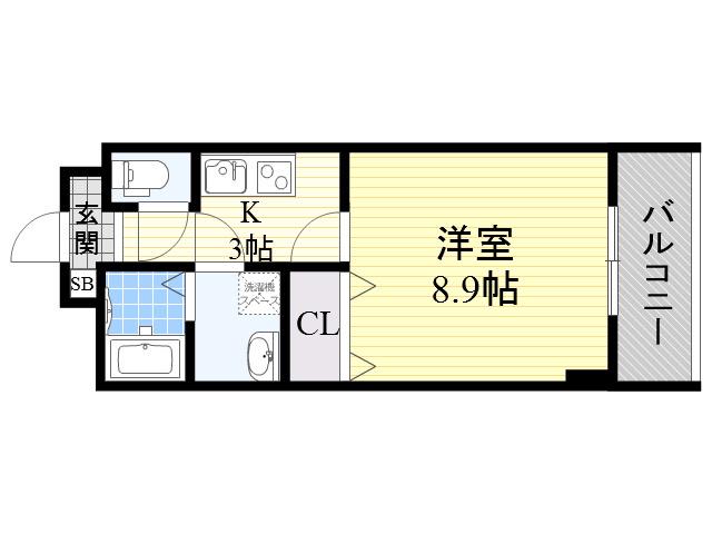 MYアルエット(1K/2階)の間取り写真