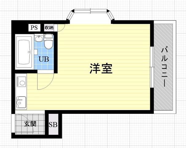 REBANGA十三アパートメント(ワンルーム/2階)の間取り写真
