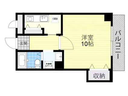 ブエナビスタ(ワンルーム/3階)の間取り写真