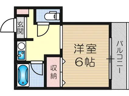 オプスMITSUYA(1K/4階)の間取り写真