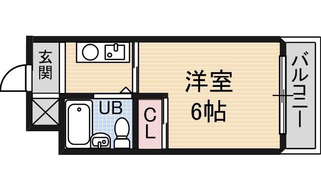 メゾンドソアレ(ワンルーム/5階)の間取り写真
