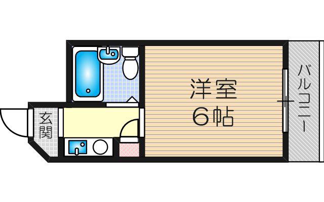 パシフィック北野(1K/2階)の間取り写真
