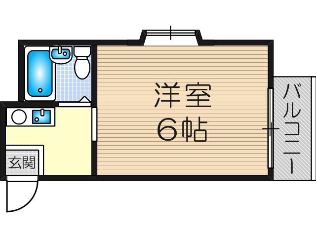 パシフィック北野(1K/3階)の間取り写真