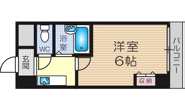 ディザイア新大阪(1K/3階)の間取り写真