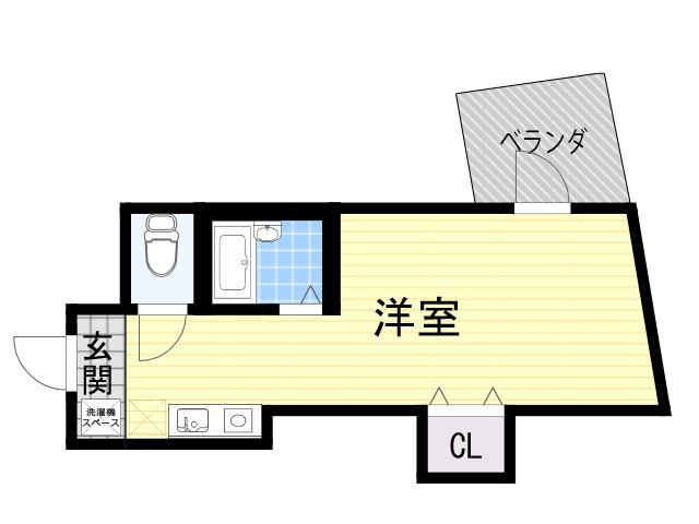 三国ビルディング(ワンルーム/5階)の間取り写真