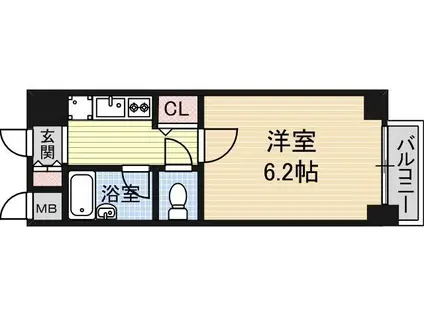 パラシオ塚本Ⅱ(1K/10階)の間取り写真