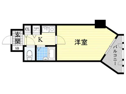 リーガル塚本Ⅶ(1K/4階)の間取り写真