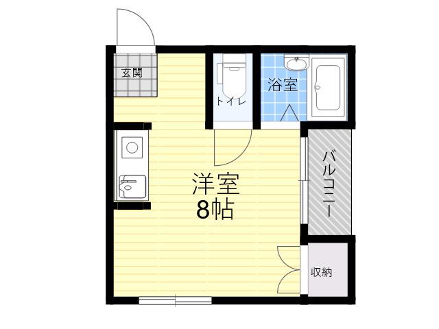 アムールKM(ワンルーム/4階)の間取り写真