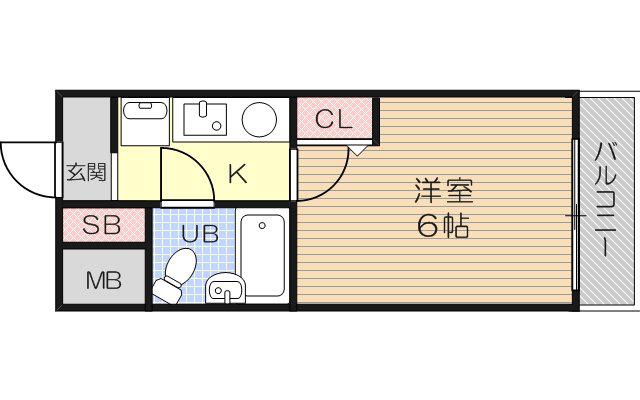 エスリード北大阪(1K/5階)の間取り写真
