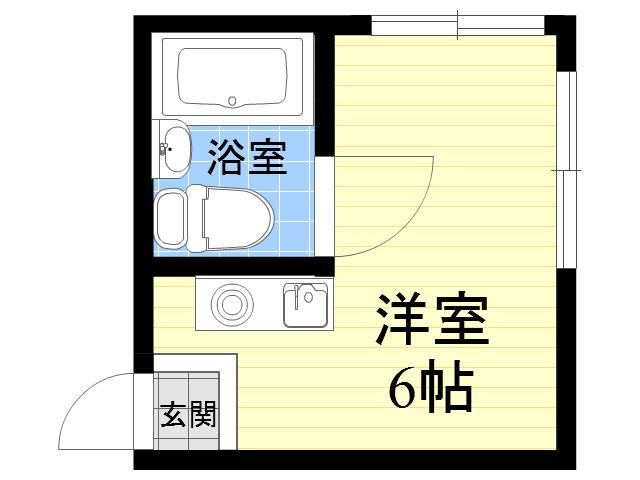 新大阪サンマンションⅡ号館(ワンルーム/4階)の間取り写真