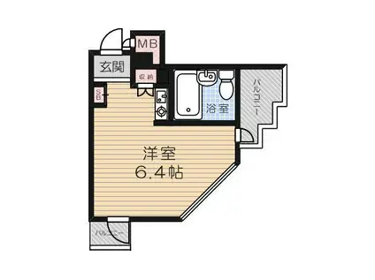 朝日プラザ梅田北デ・ラ・リブジェ(ワンルーム/8階)の間取り写真