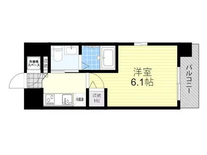 エスリード新北野(1K/2階)の間取り写真