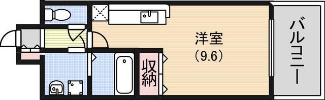 エクセレント上新15(ワンルーム/12階)の間取り写真