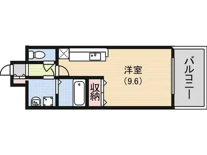 エクセレント上新15(ワンルーム/7階)の間取り写真