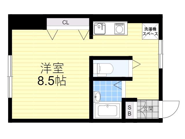 二宮マンション(ワンルーム/1階)の間取り写真