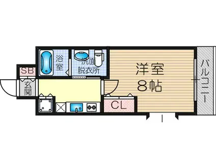 ディナスティ十三東(1K/11階)の間取り写真