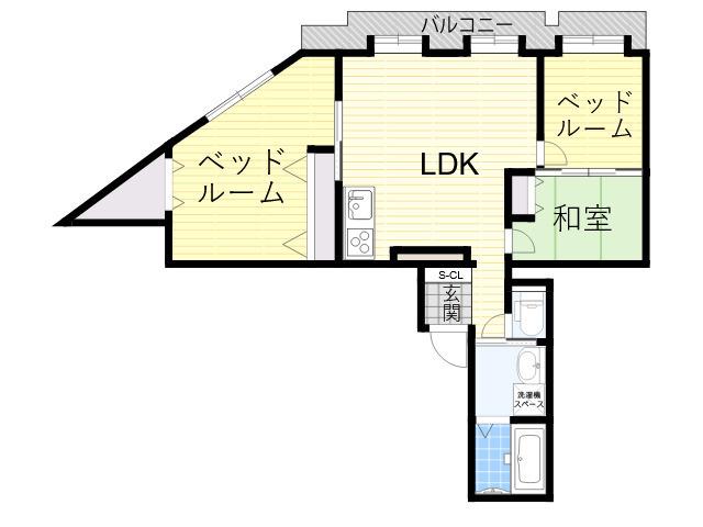 シャンボール第2新大阪(3LDK/1階)の間取り写真