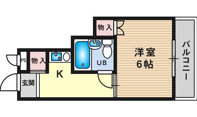 グランドコート新大阪(1K/4階)の間取り写真