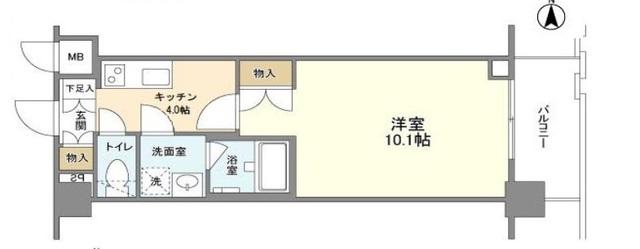 REーBE東三国(1K/7階)の間取り写真