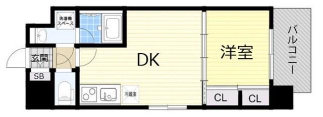 スプランディッドⅠ(1DK/7階)の間取り写真