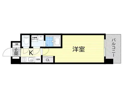 スプランディッドⅠ(1K/9階)の間取り写真